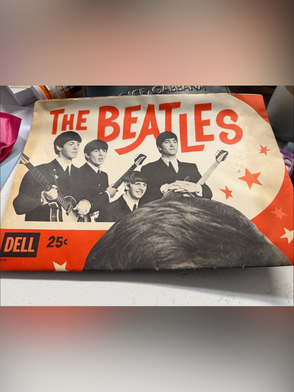 🎤Vintage Beatles Poster Dell Publishing circa 2/1964🌻